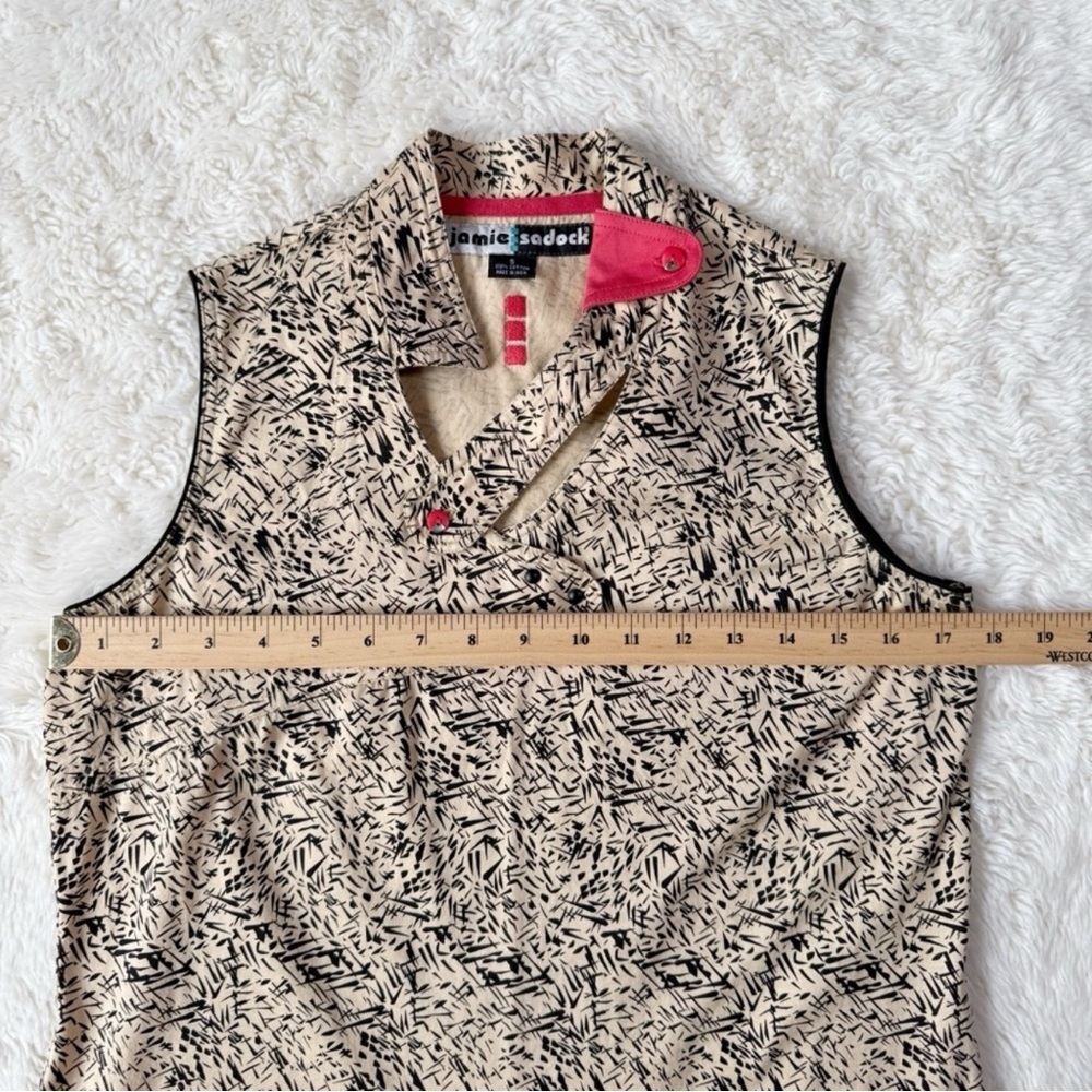 VTG 90s Y2K Jamie Sadock Woman Patterned Sleeveless Top SMALL Athleisure Boho - Picture 5 of 6